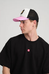 Pink Trucker Cap With Free Patch