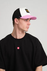 Pink Trucker Cap With Free Patch