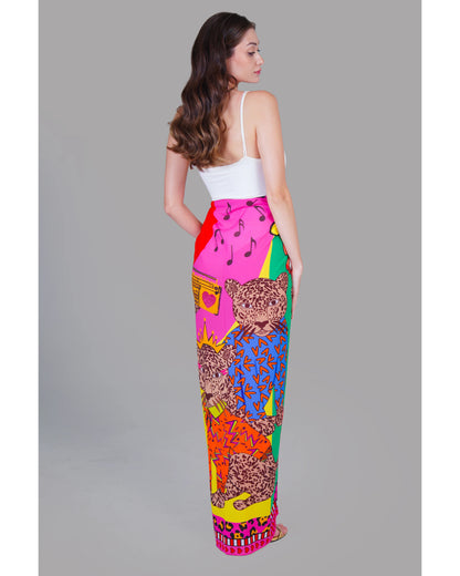 Back view of Pink Tiger Pareo