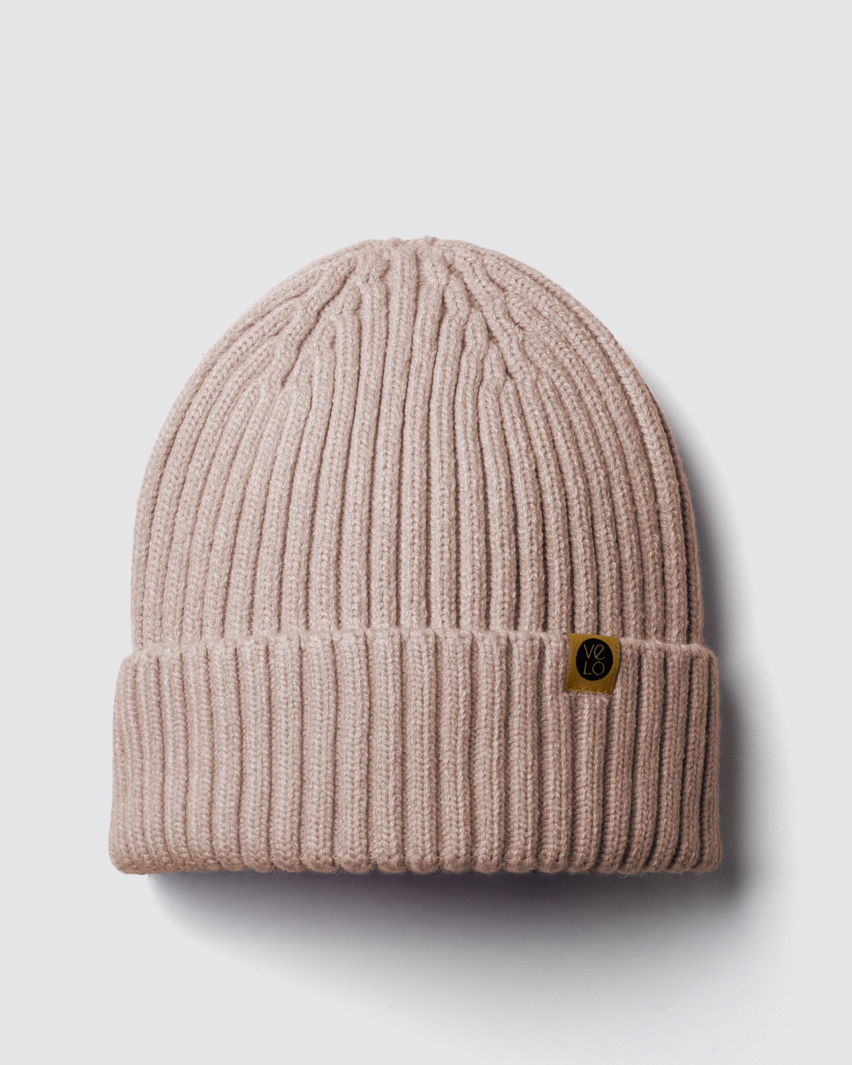 Front view of Powder Pink Classic Beanie