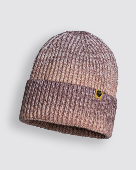 Front view of Powder Pink Mix Lux Beanie