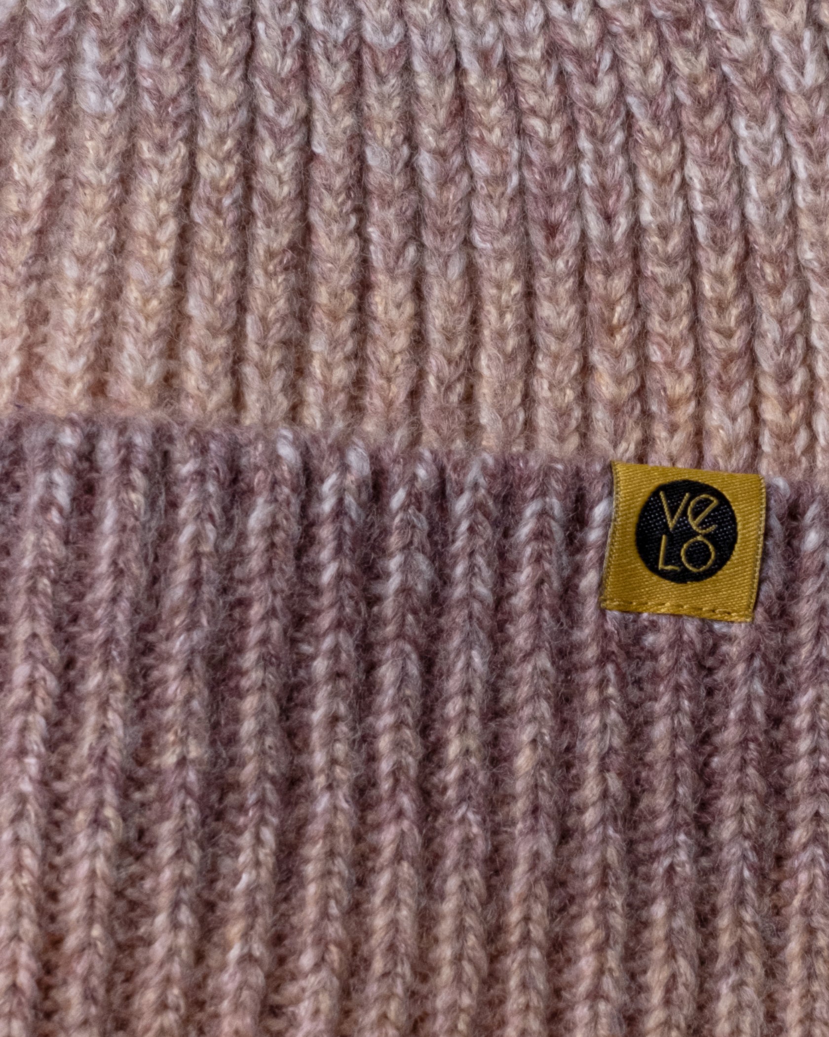 Close view of Powder Pink Mix Lux Beanie