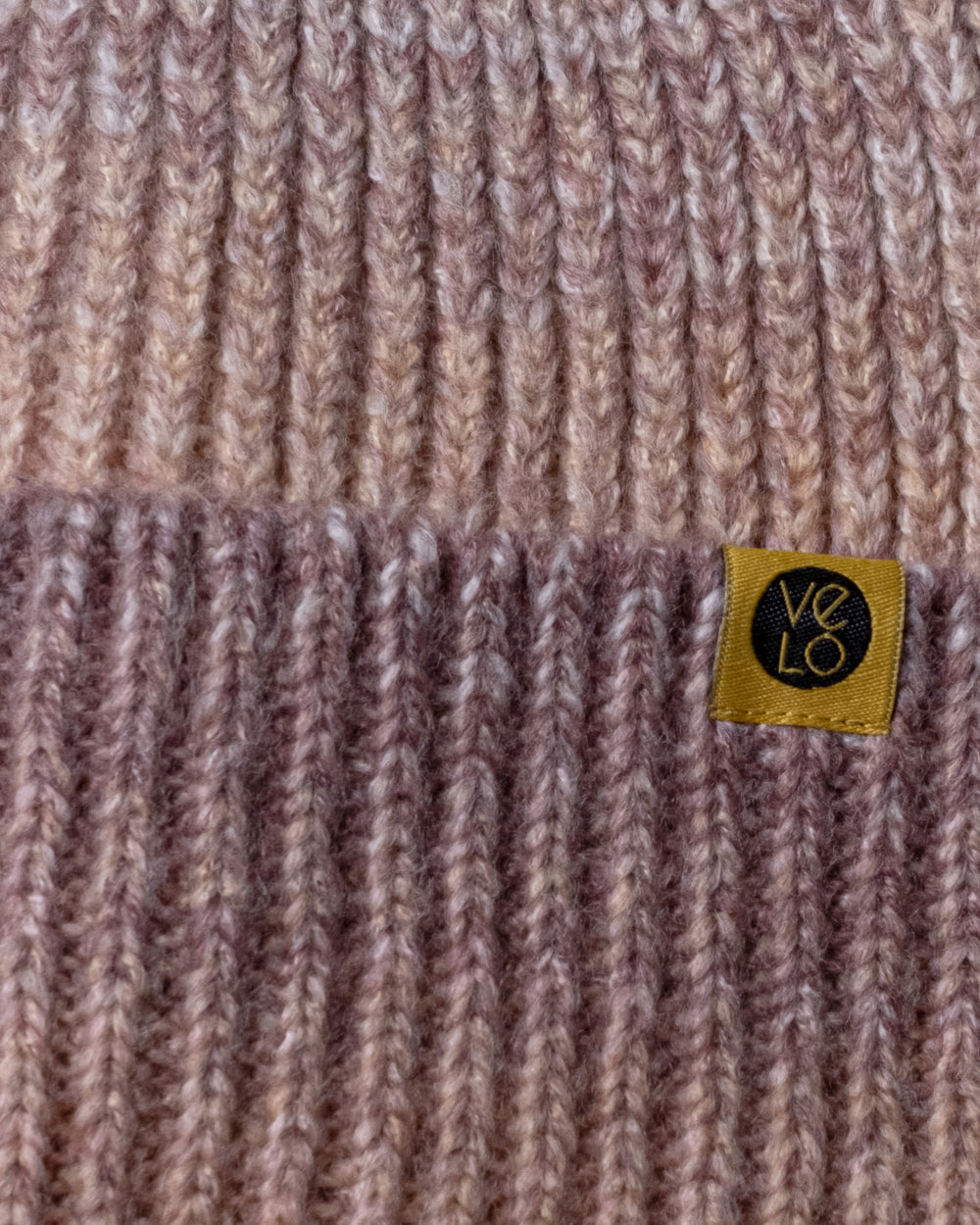 Close view of Powder Pink Mix Lux Beanie