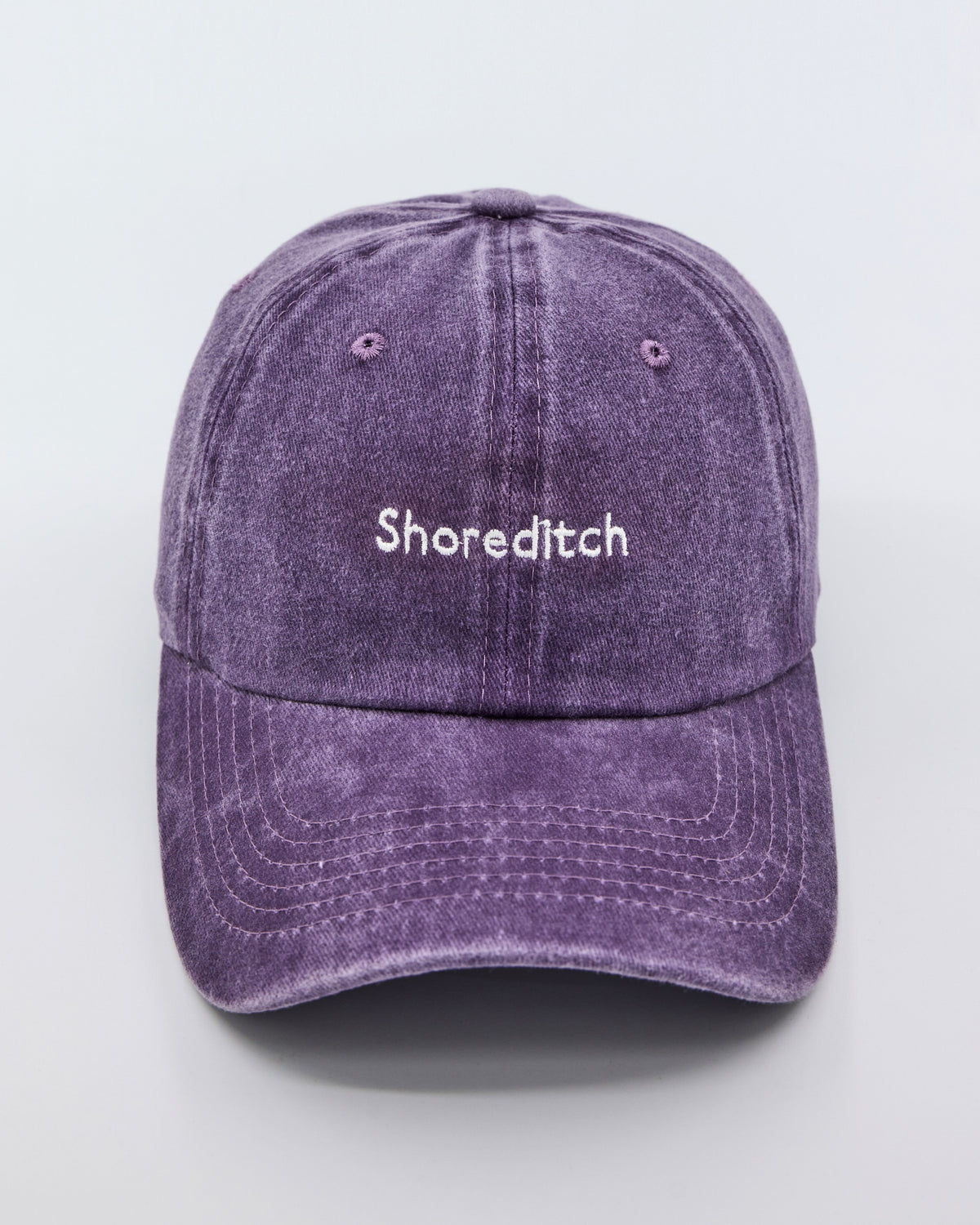 front view of Shoreditch Purple Washed Cap