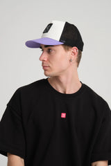Purple Trucker Cap With Free Patch