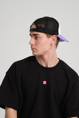 Purple Trucker Cap With Free Patch