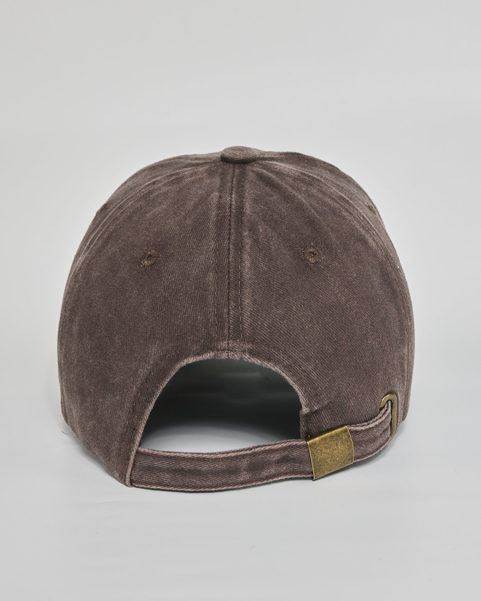 Quiet Mood brown washed cap - back view