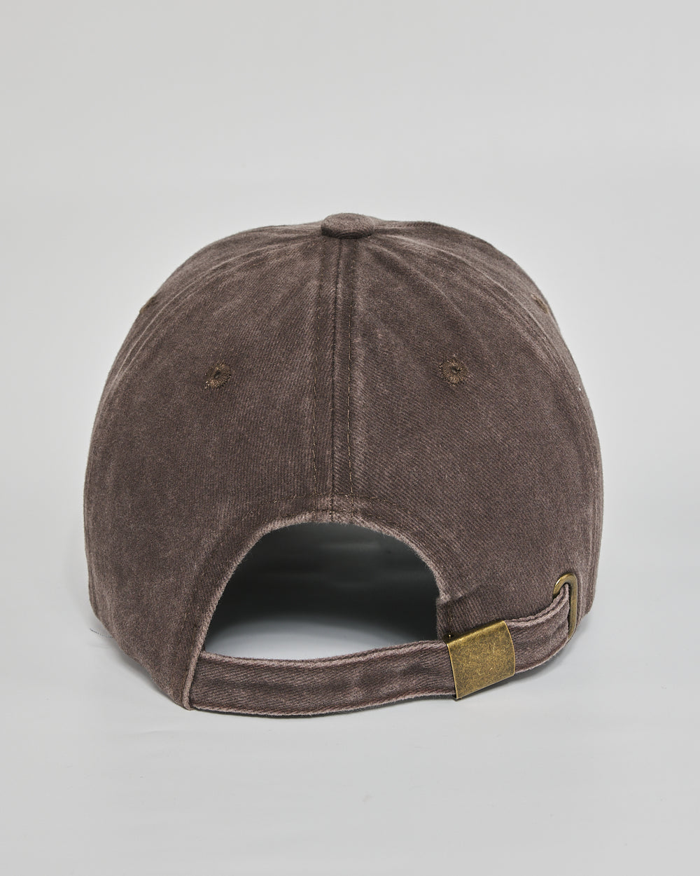 Quiet Mood brown washed cap - back view