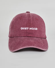Quiet Mood burgundy washed cap - front view