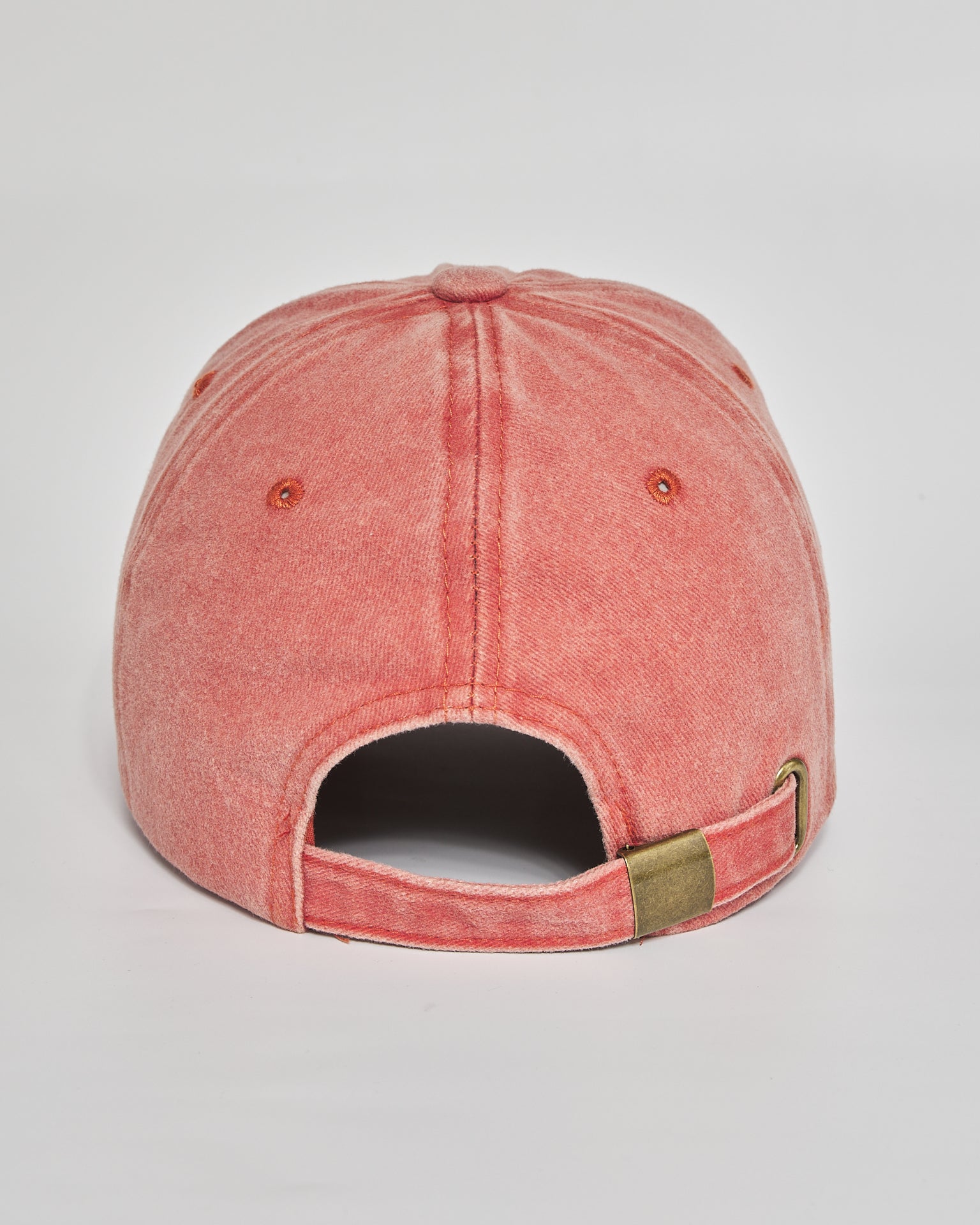 Quiet Mood coral washed cap - back view