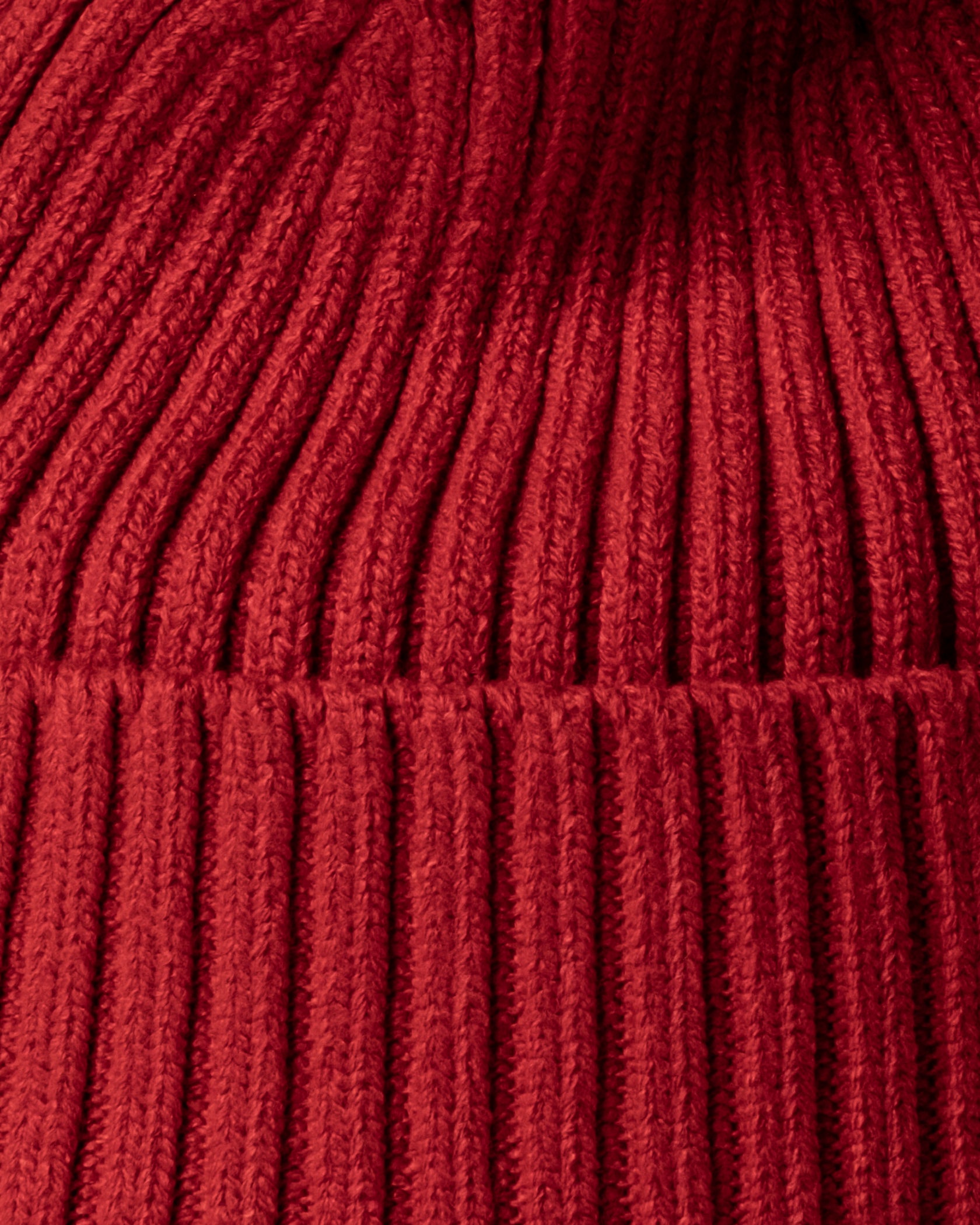 Close view of Red Classic Beanie