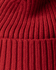 Close view of Red Classic Beanie