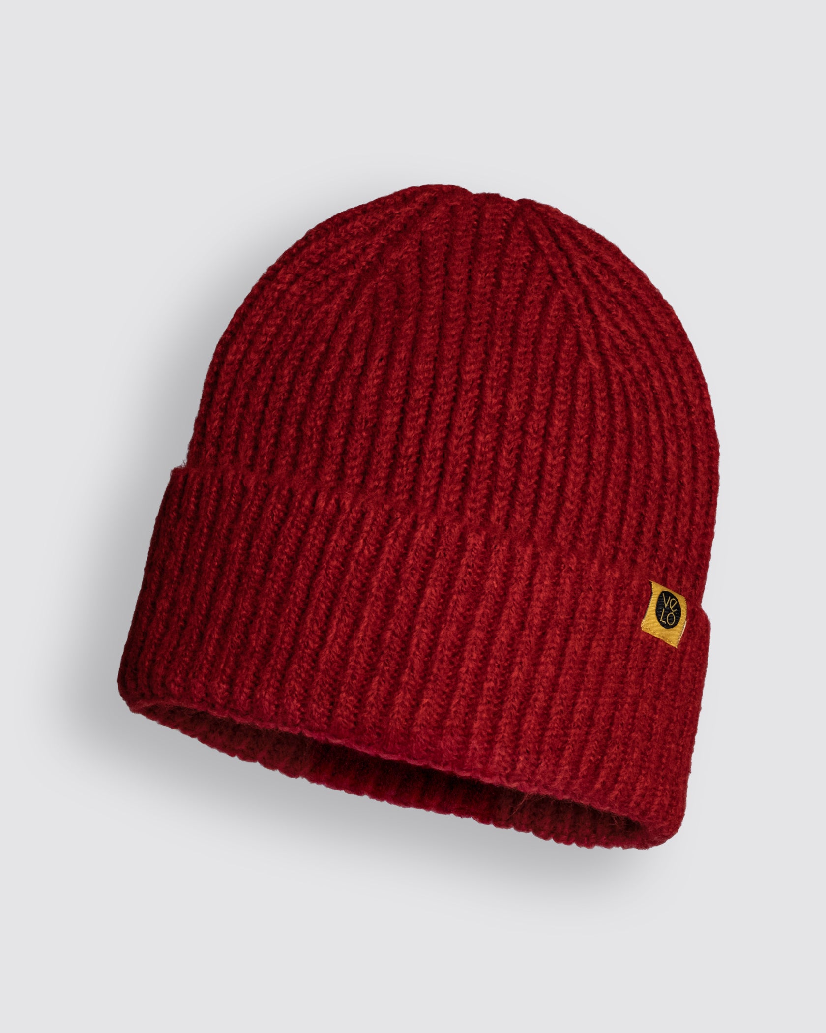 Front view of Red Lux Beanie