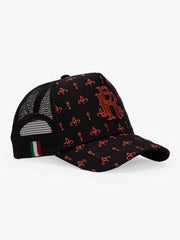 Side view of Regalia Black & Copper Trucker Hat
