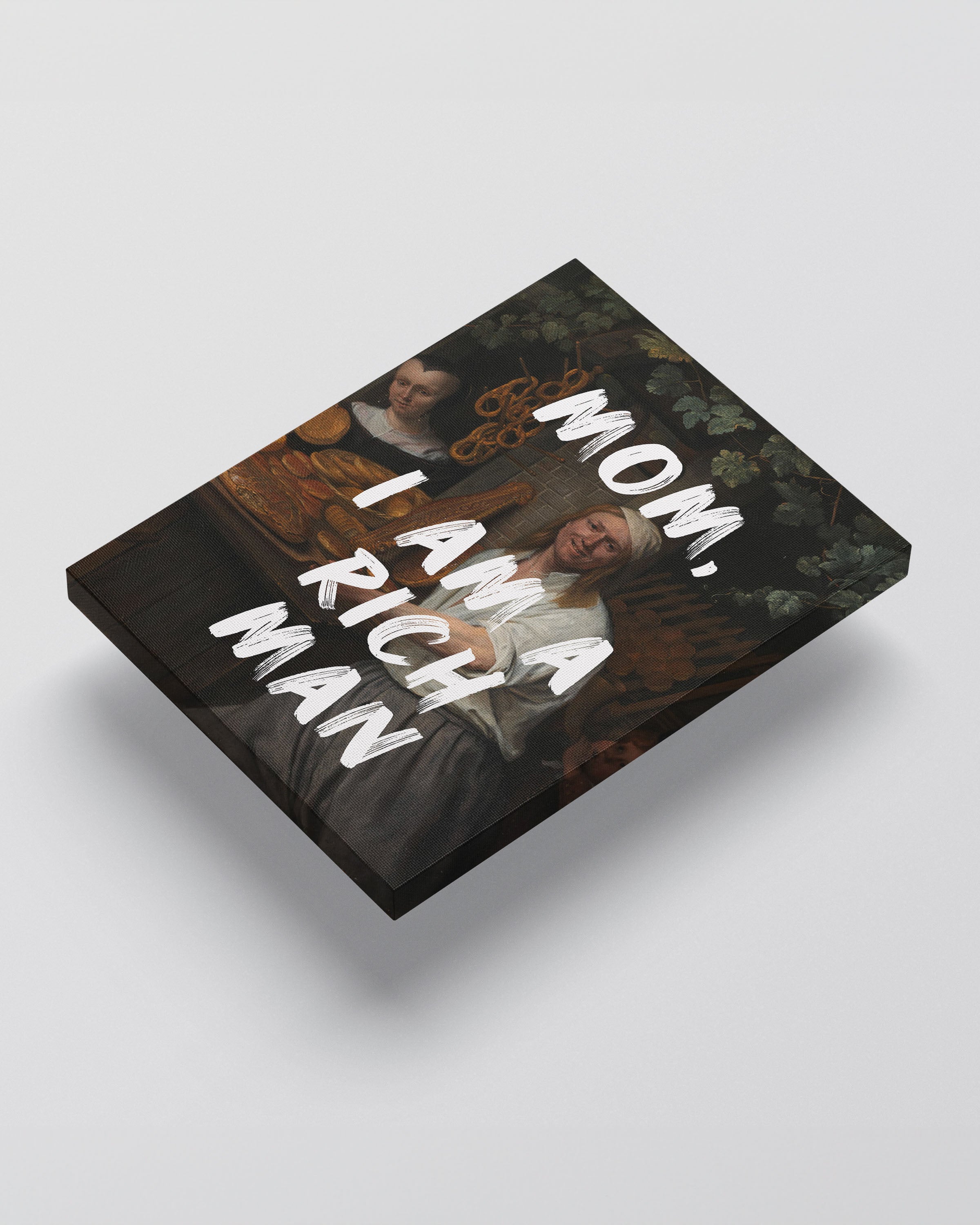 Mom, I Am a Rich Man – Handwritten Canvas
