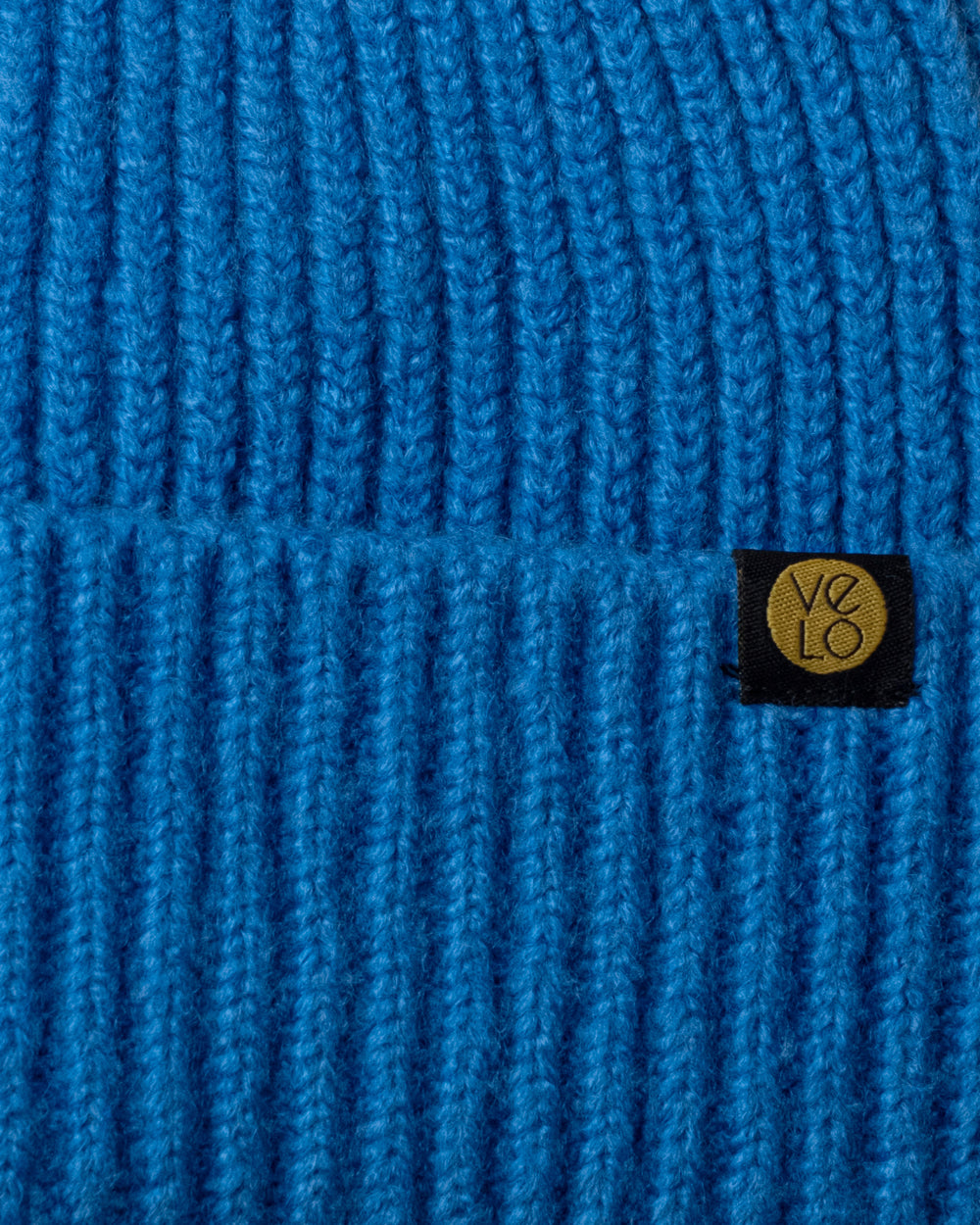 Close view of Royal Blue Lux Beanie