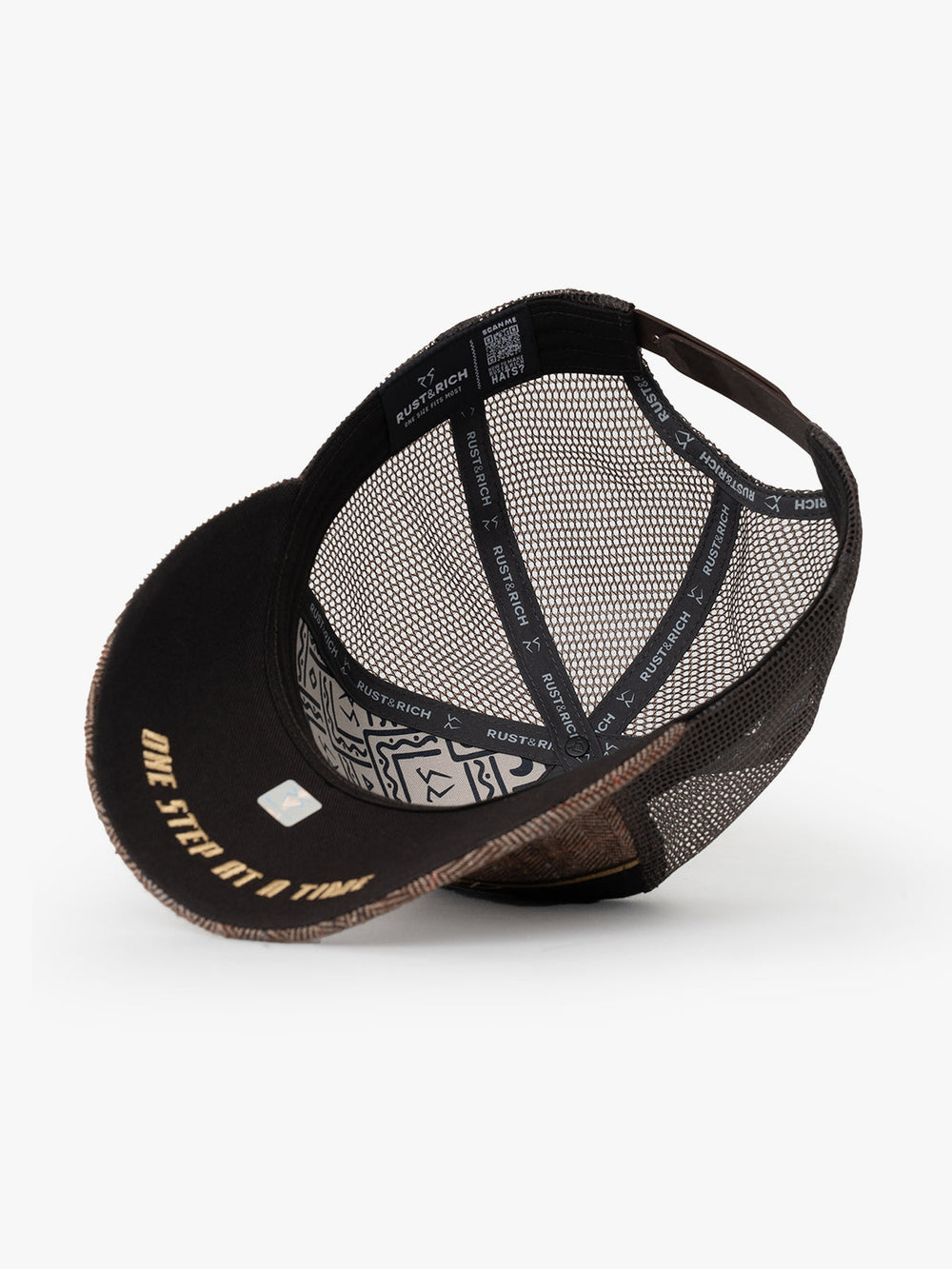 Royalty Brown Trucker Hat on a white background