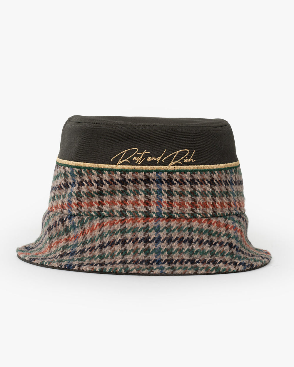 Front view of Royalty Khaki Bucket Hat