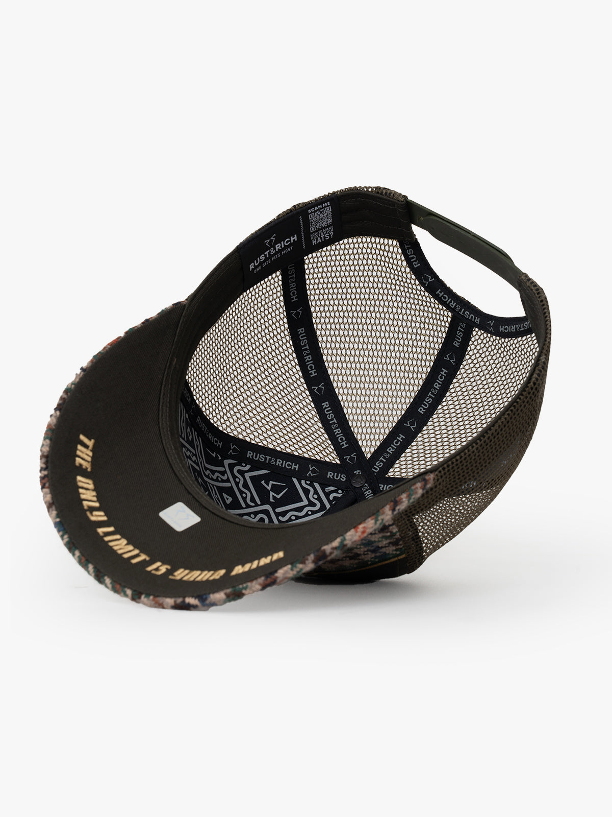 Royalty Khaki Trucker Hat on a white background
