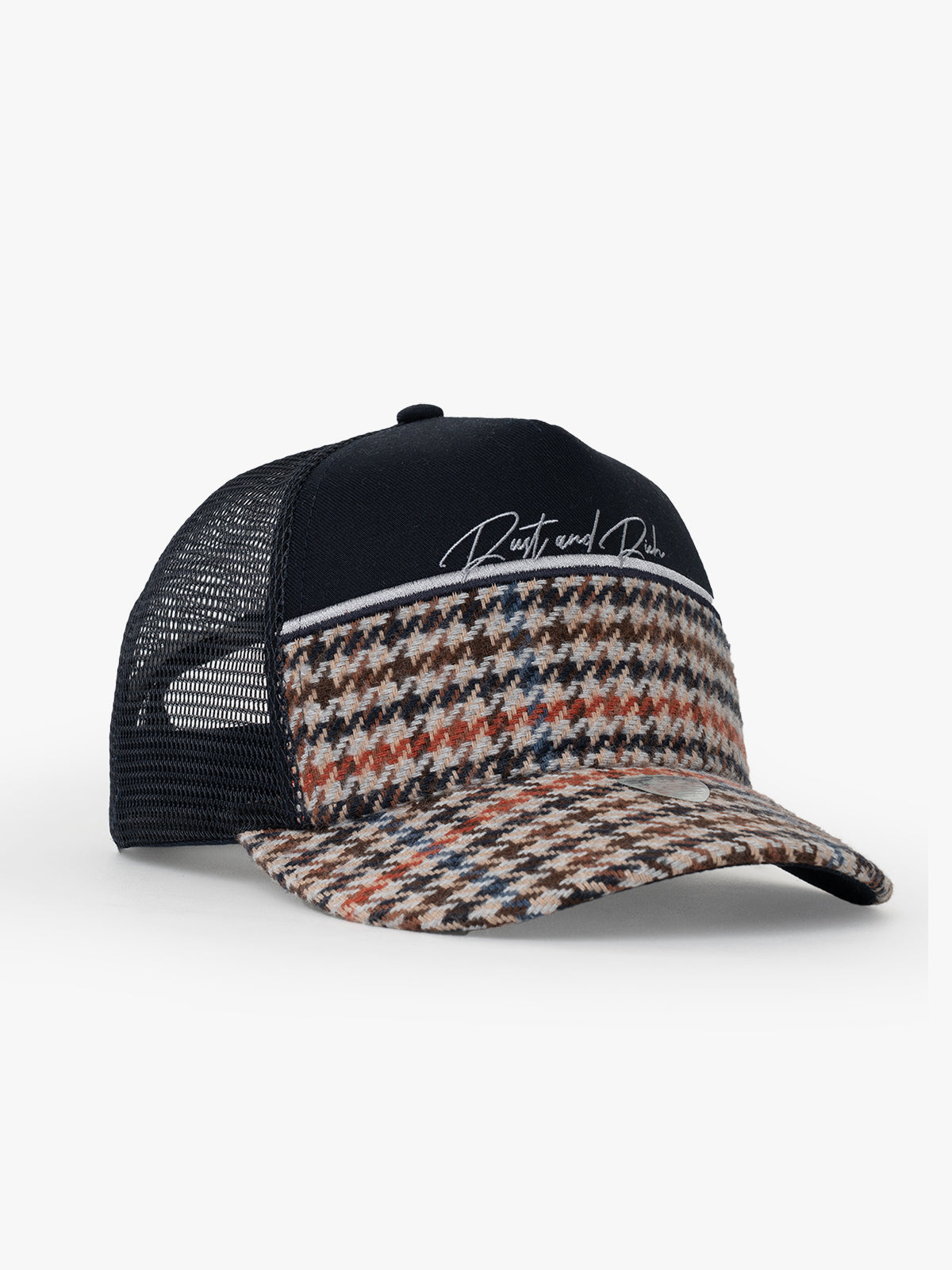 Side view of Royalty Navy Blue Trucker Hat
