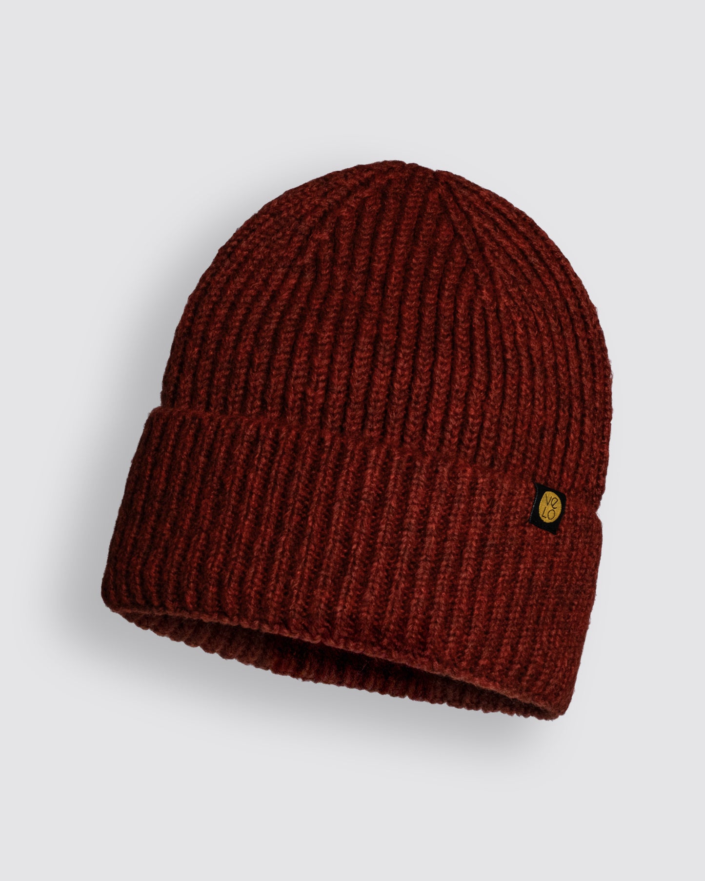 Front view of Rust Brown Lux Beanie