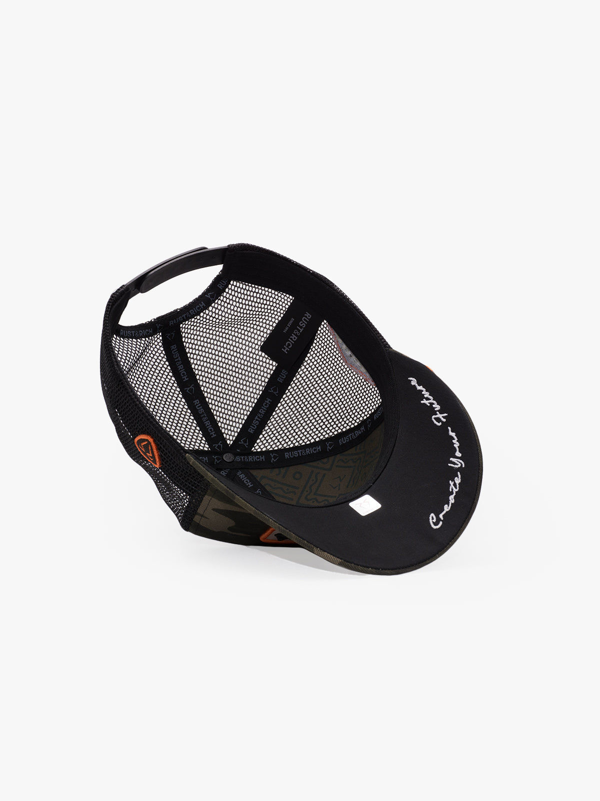 Rust & Rich Khaki Baseball Cap on a white background
