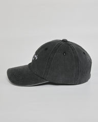 Selectively Social black washed cap - angled view
