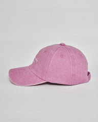 Selectively Social pink washed cap - angled view