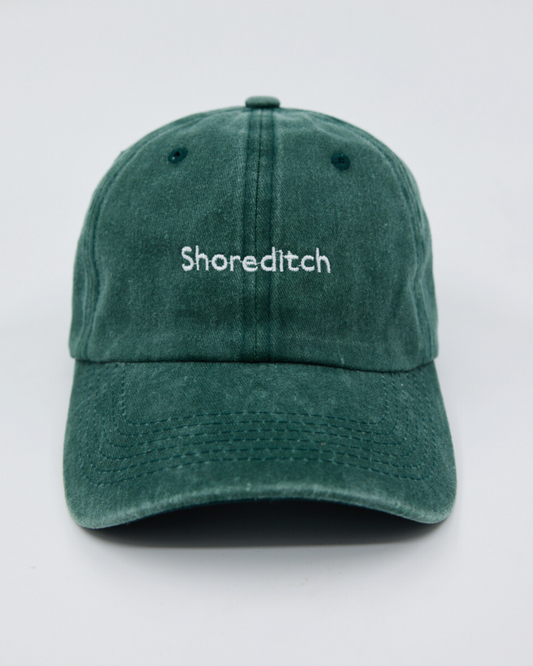 Shoreditch Dark Green Washed Cap