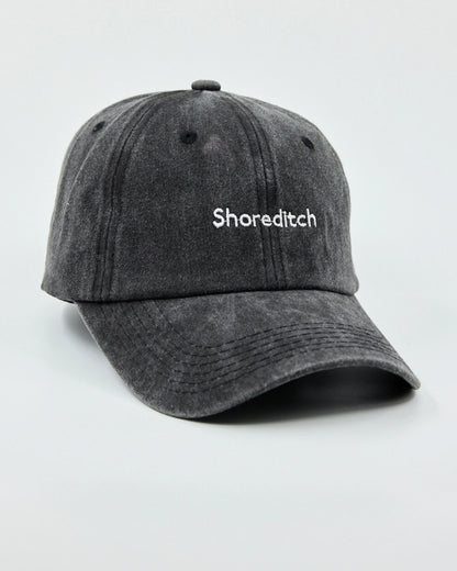 Shoreditch Dark Grey Washed Cap