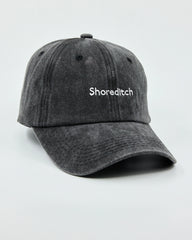 Shoreditch Black Washed Cap