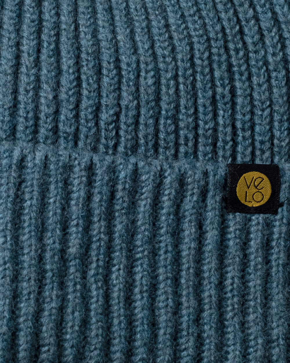Close view of Teal Lux Beanie