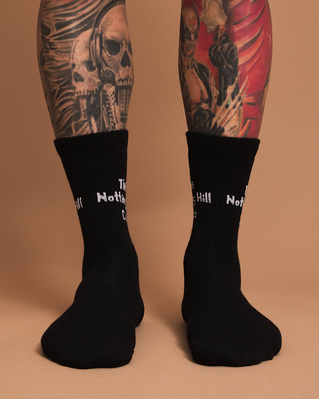 Front view of The Notting Hill Club Black Socks