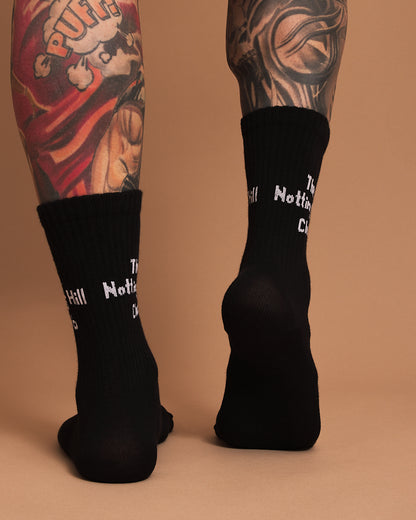 Back view of The Notting Hill Club Black Socks