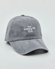 Side view of The Notting Hill Club Light Gray Washed Cap