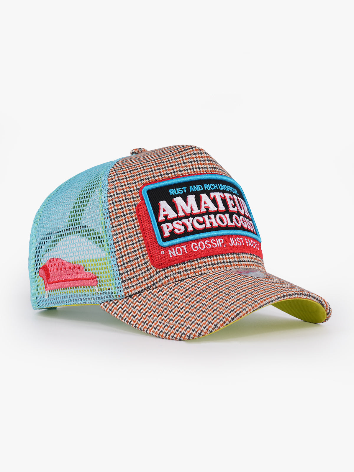 Psychologist Orange Trucker Cap detail view 3
