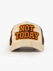 Not Today Brown Trucker Cap detail view 2