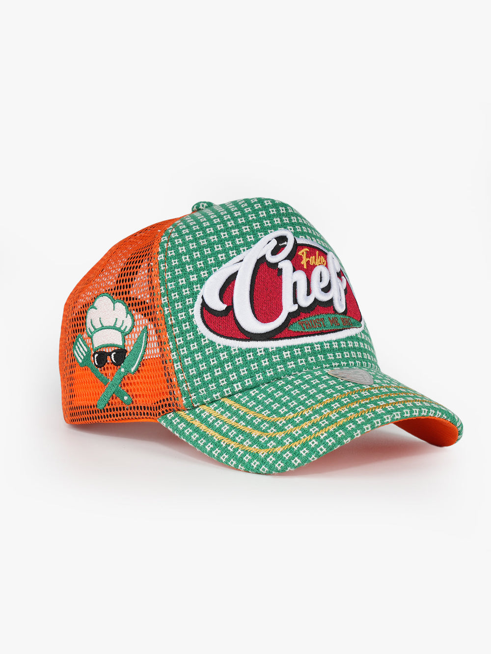 Chef Green Trucker Cap detail view 4