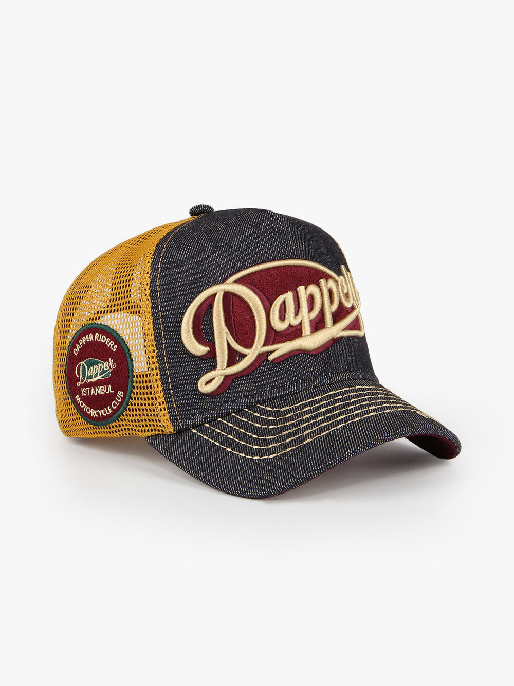 Dapper Riders Navy Trucker Cap detail view 3