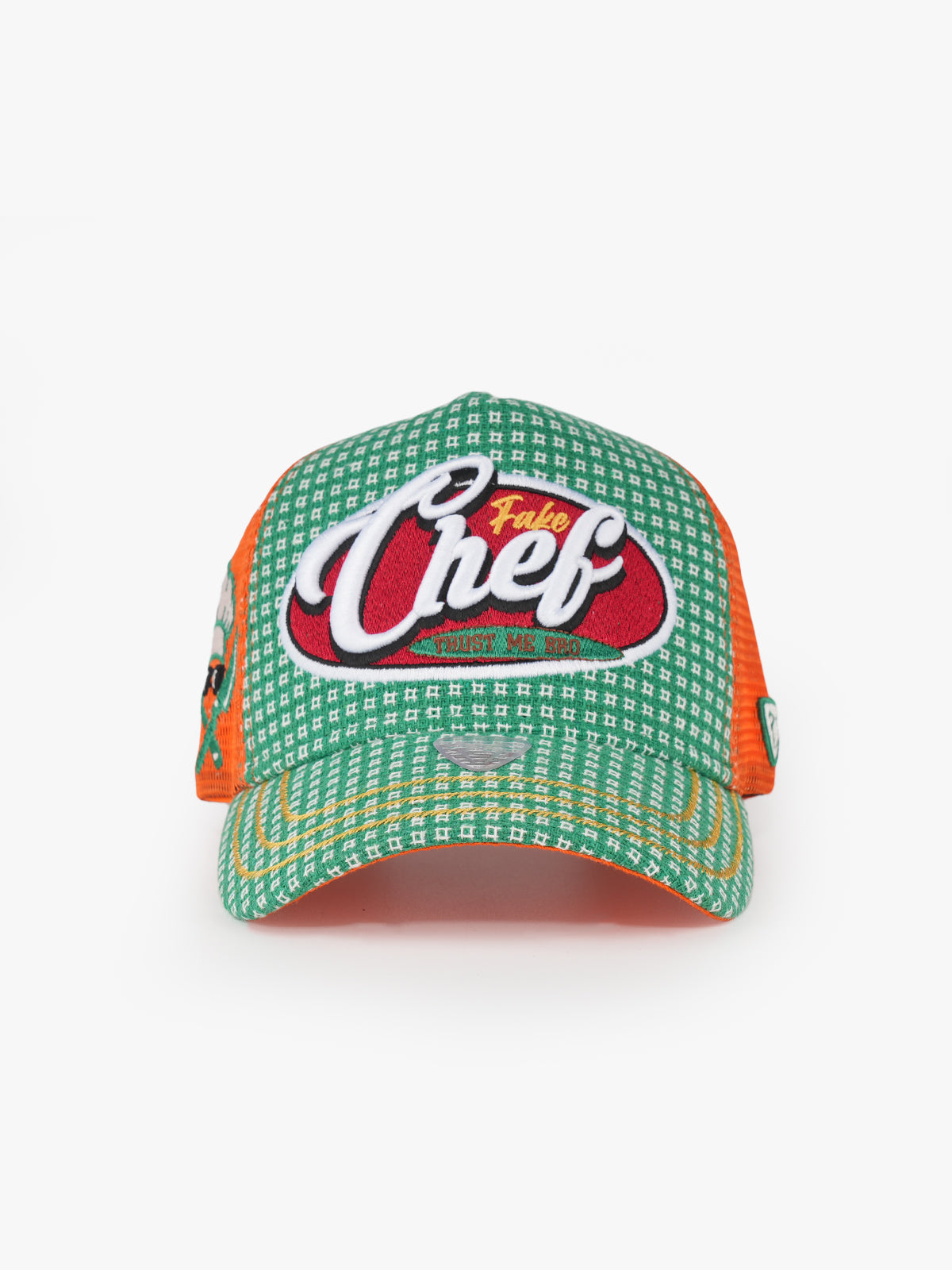 Chef Green Trucker Cap detail view 2