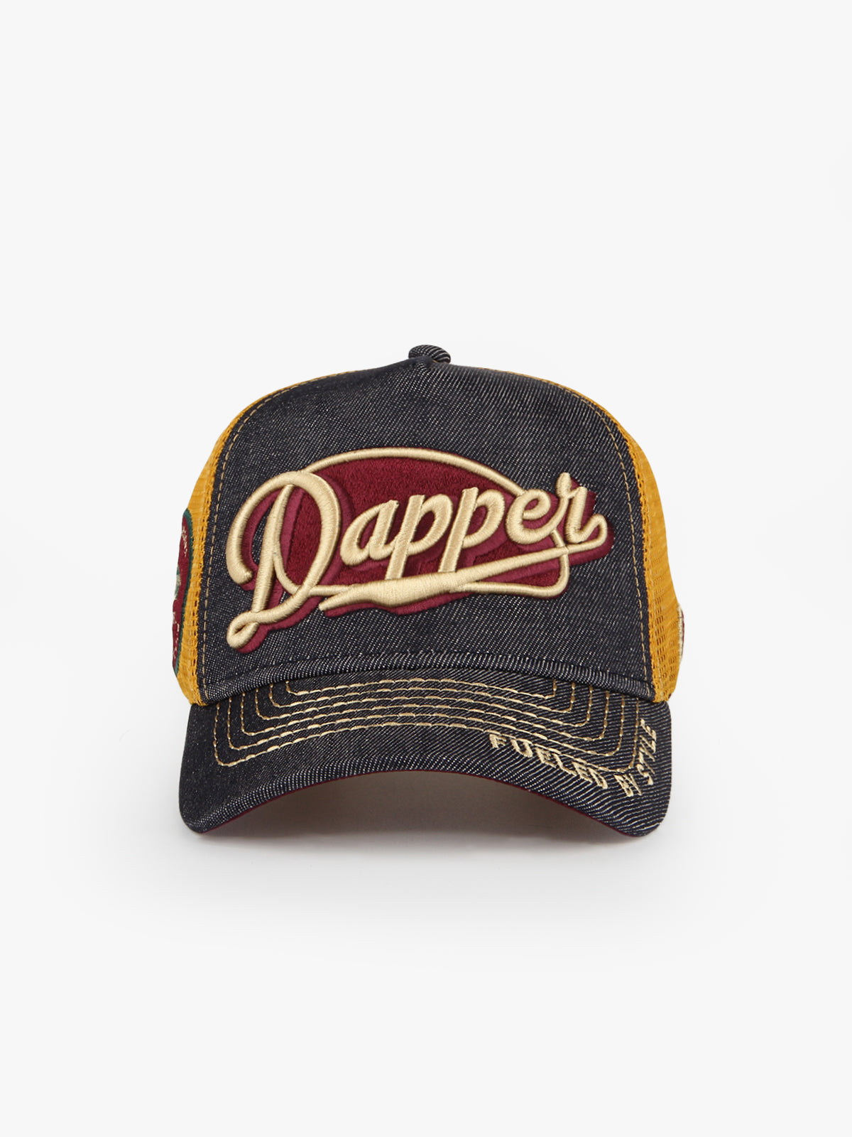 Dapper Riders Navy Trucker Cap detail view 2