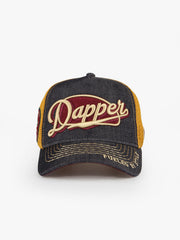 Dapper Riders Navy Trucker Cap detail view 2