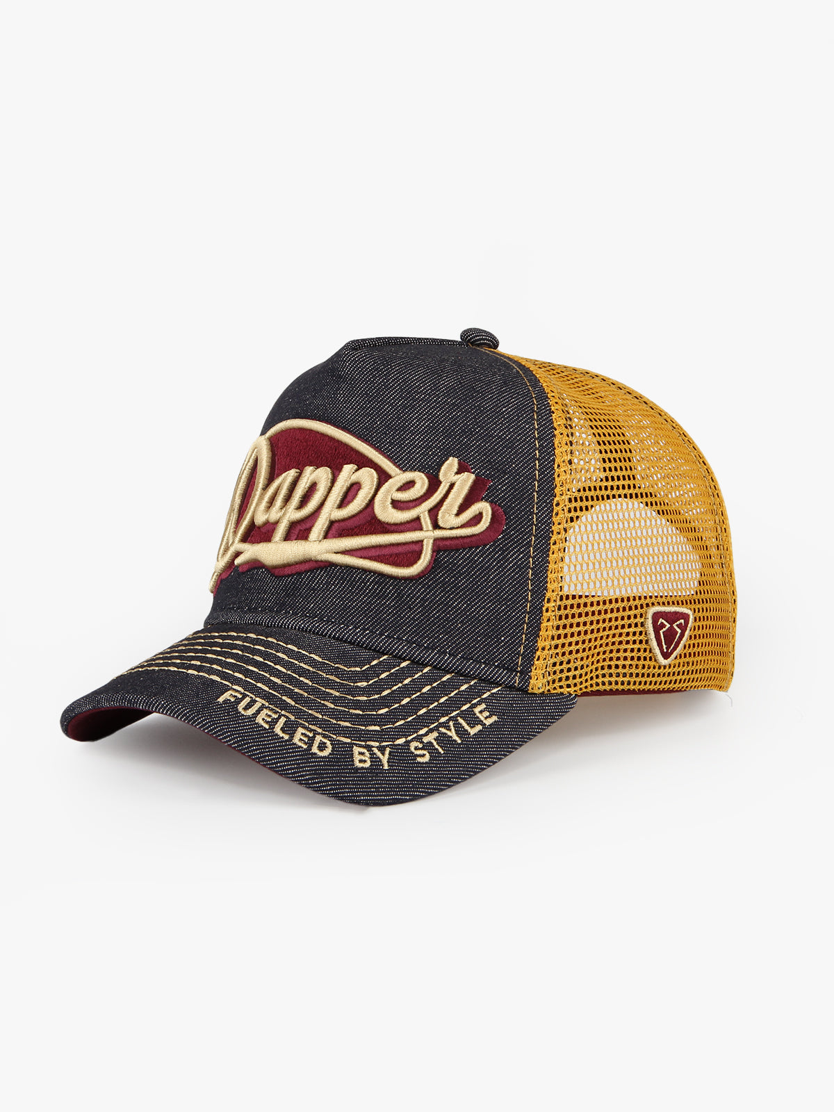 Dapper Riders Navy Trucker Cap front view