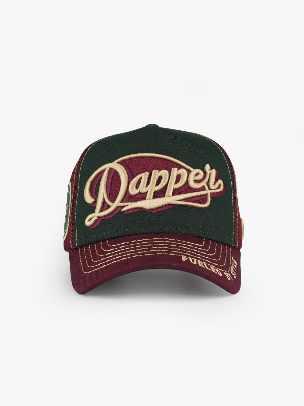 Dapper Riders Green Trucker Cap detail view 2
