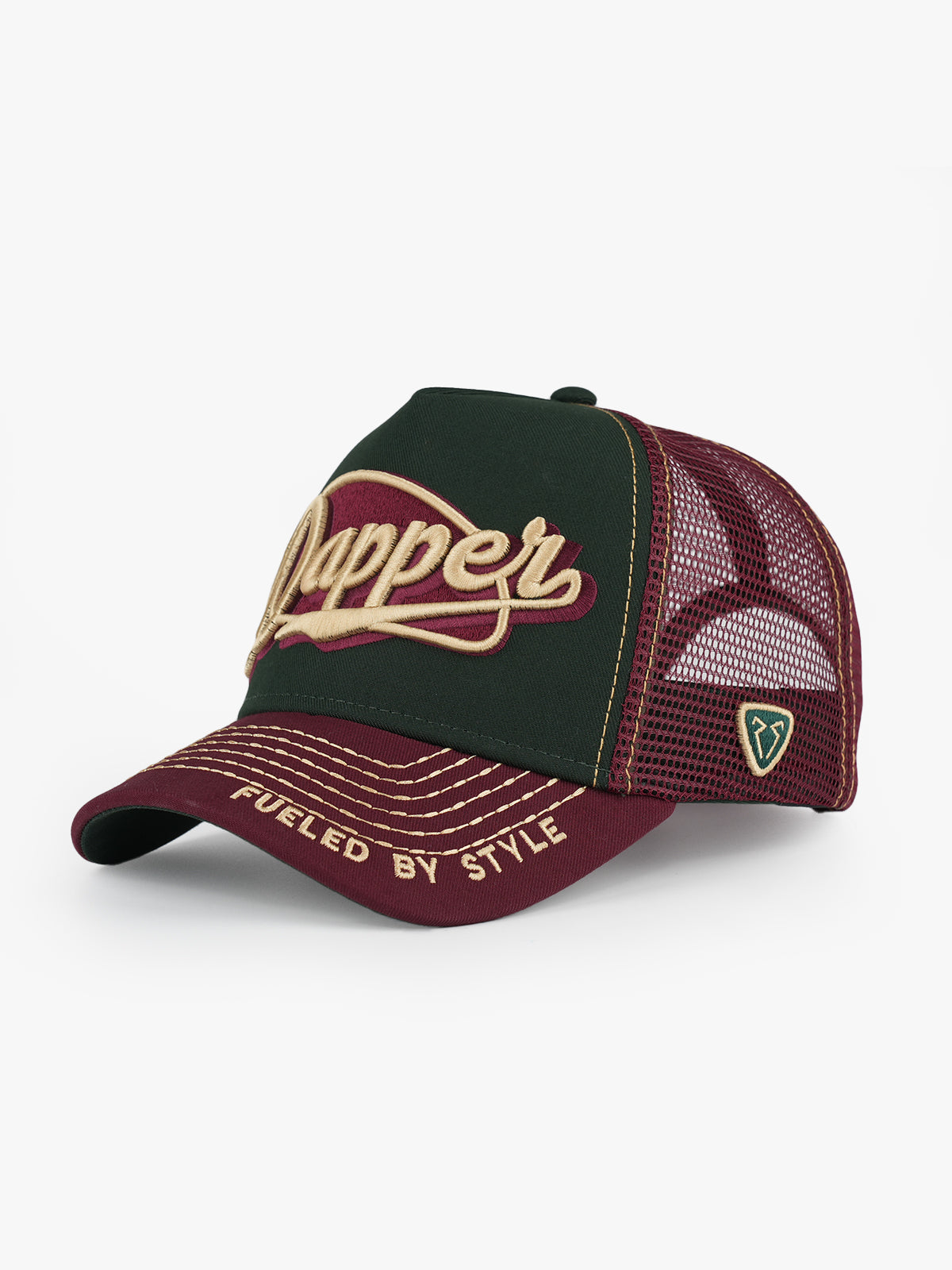 Dapper Riders Green Trucker Cap front view