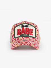 Babe Red Trucker Cap detail view 2