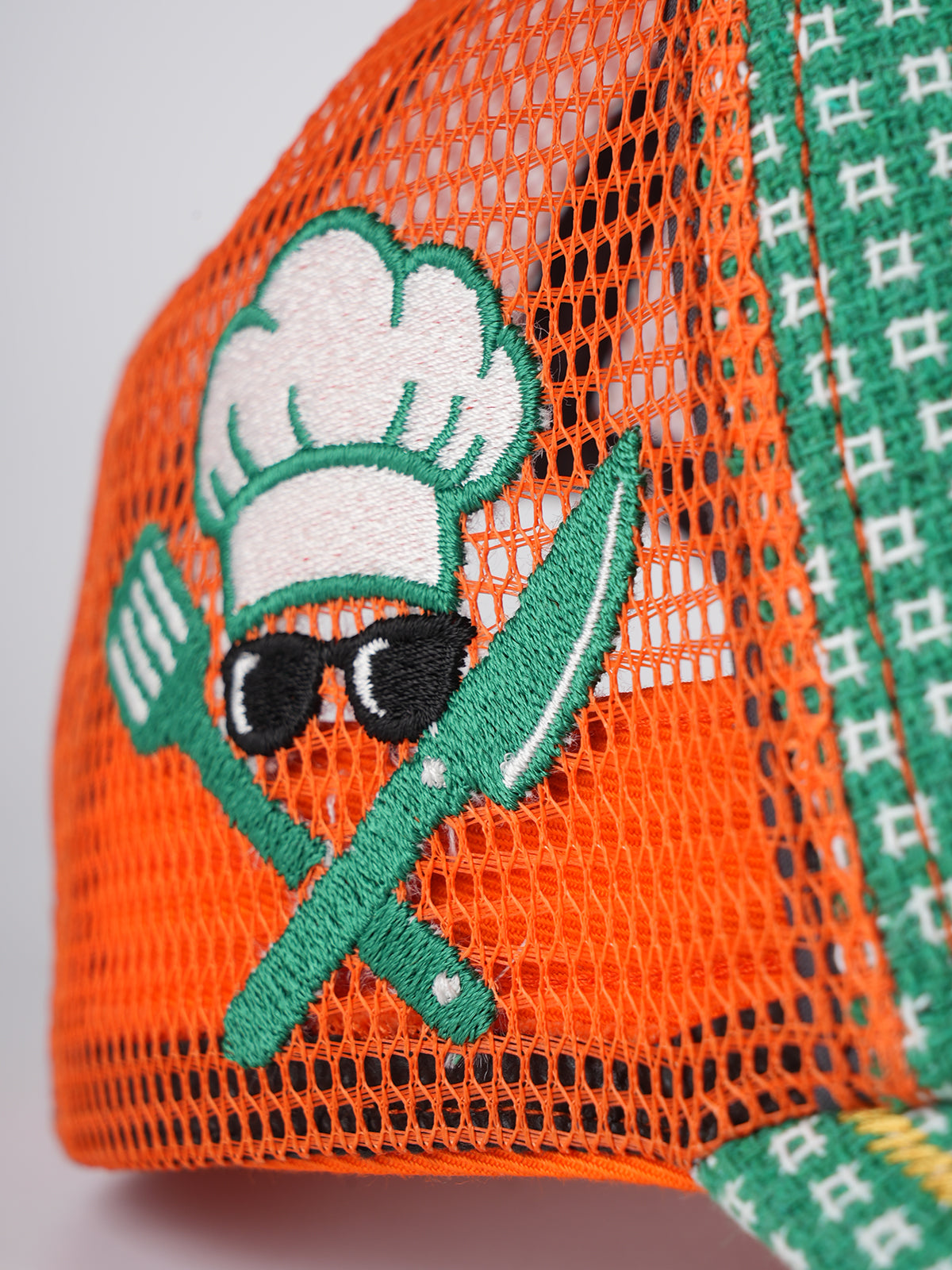 Chef Green Trucker Cap detail view 5