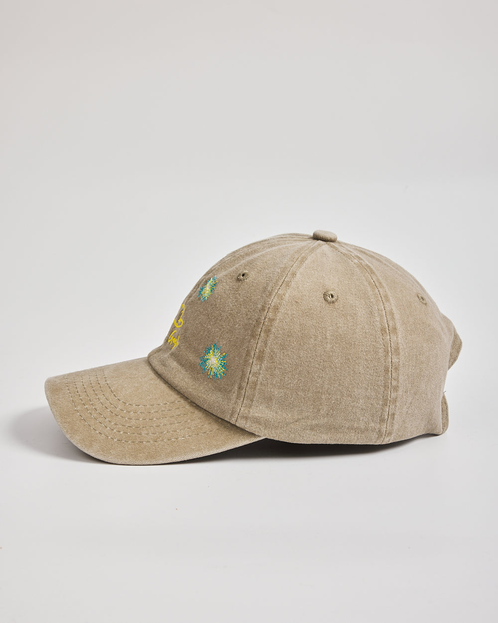 Van Gogh Beige Washed Cap on a light gray background