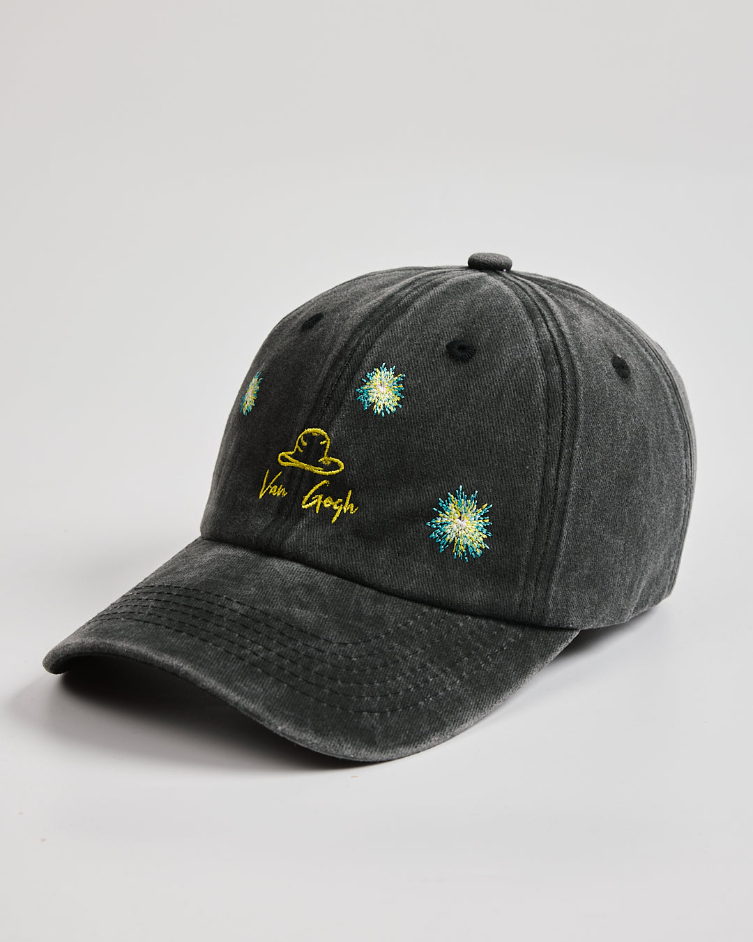 Side view of Van Gogh Black Washed Cap