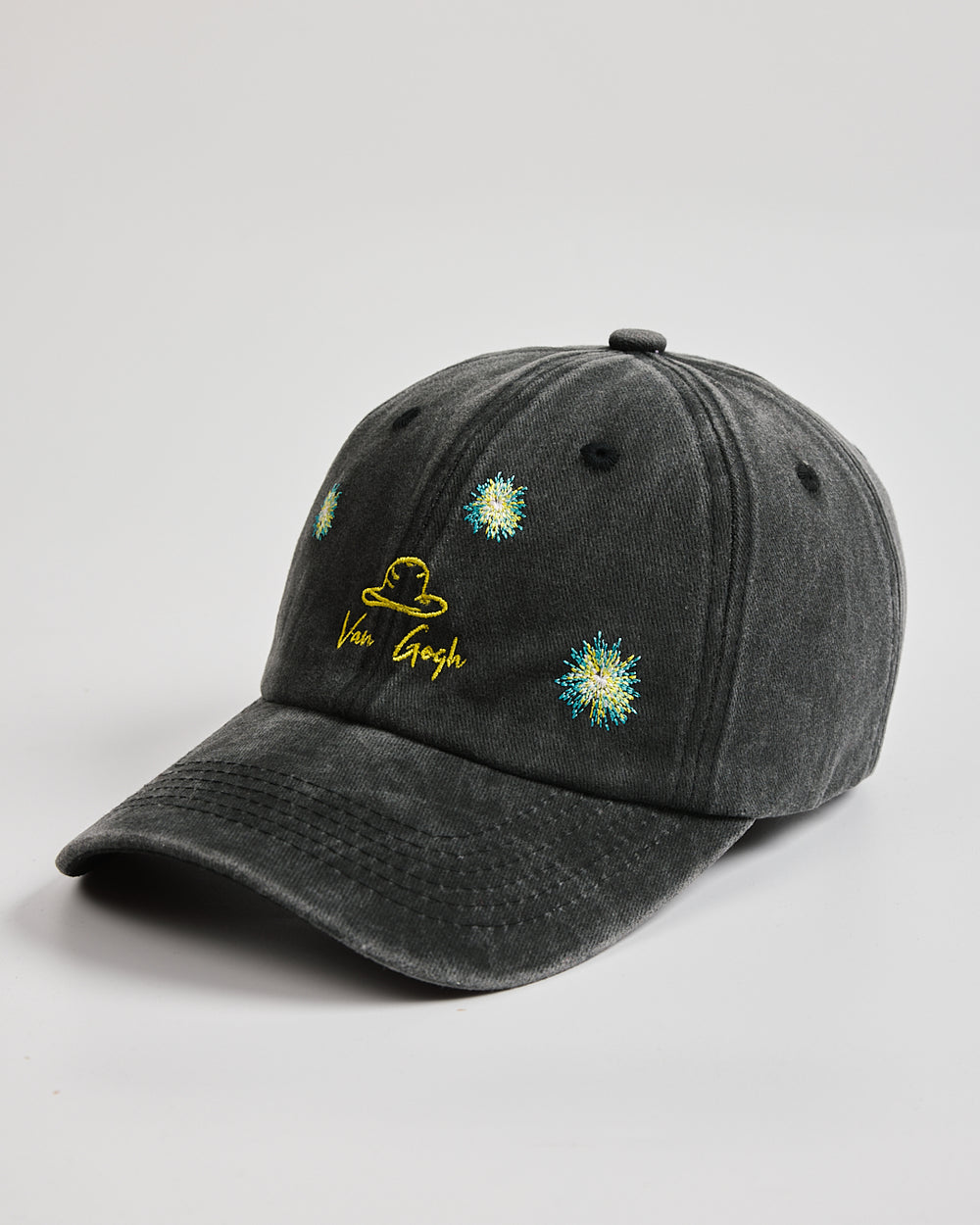 Side view of Van Gogh Black Washed Cap